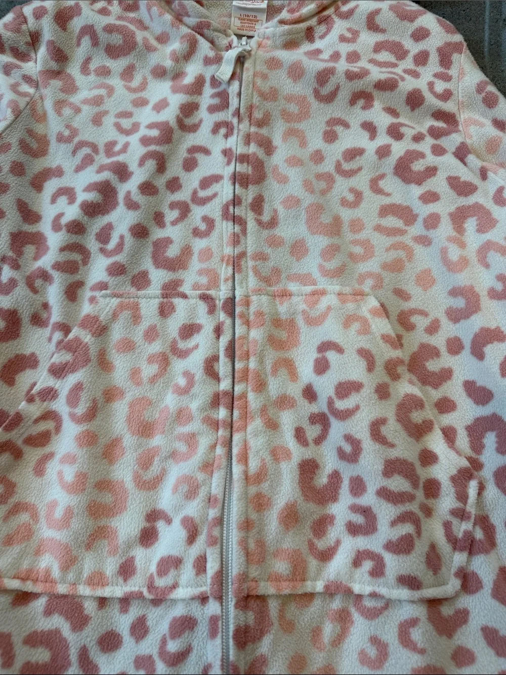 Cat & Jack Pink Leopard Hooded Pajamas